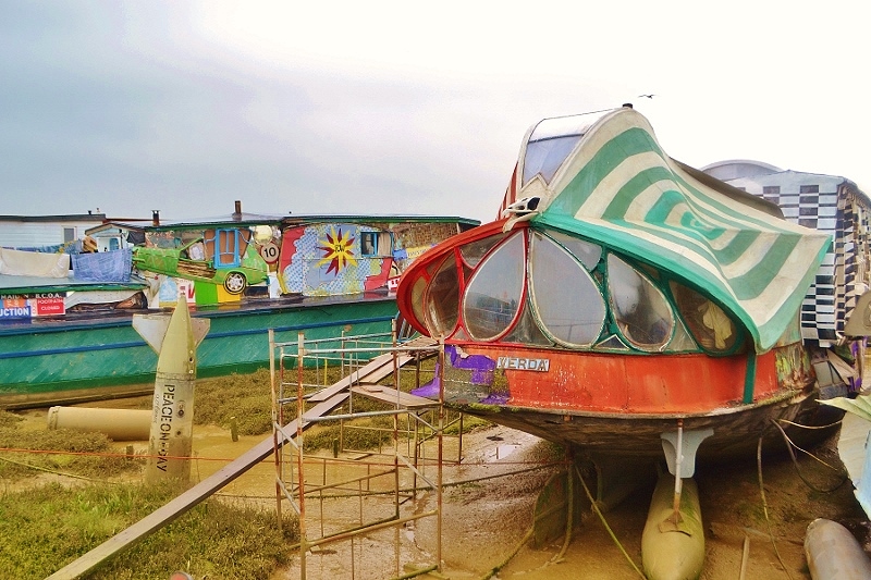 Visiting the bizarre Houseboats of ShorehamonSea near Brighton in